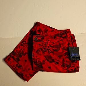 Simon Chang Floral Jeans BNWT SZ18